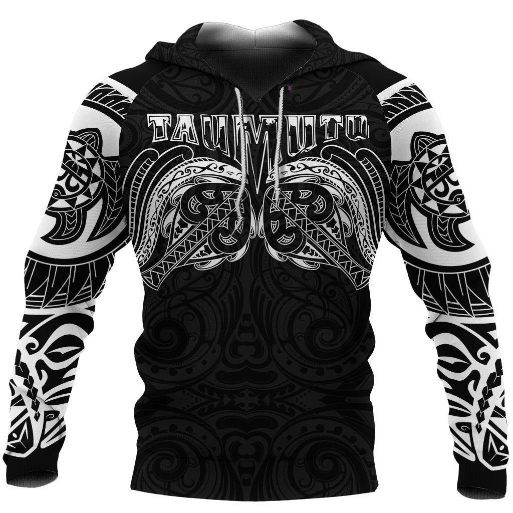 New Zealand Taumutu Maori Tattoo Hoodie Unisex