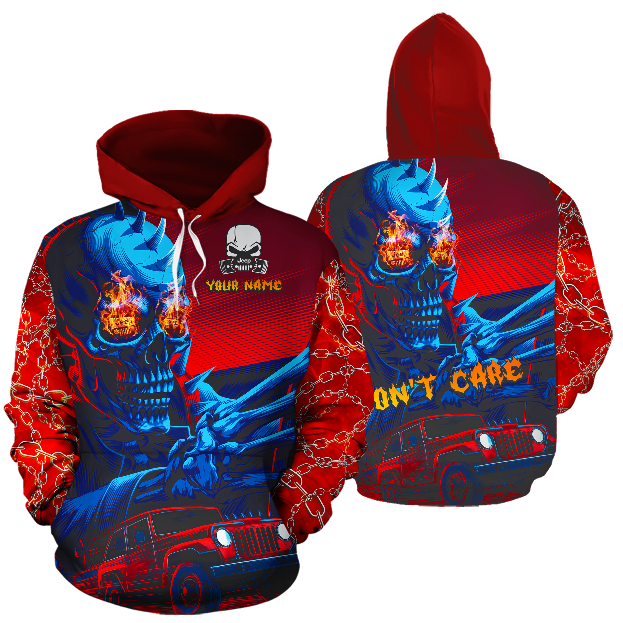 Personalized Jeep Phantom Hell Rider Hoodie