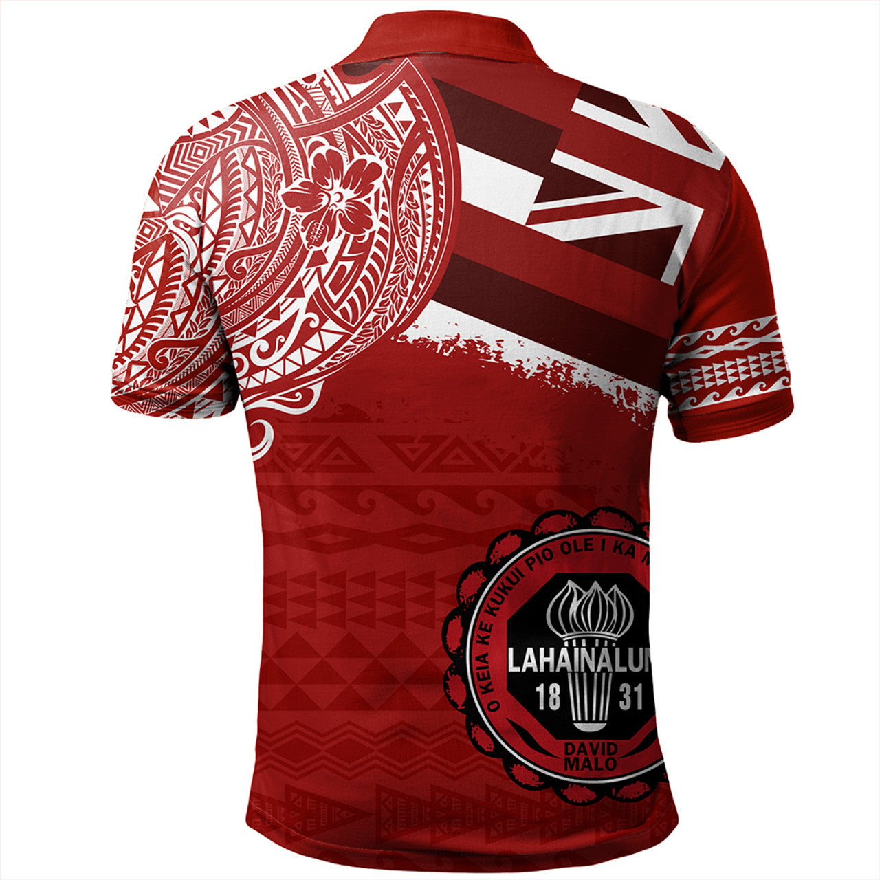 Hawaii Lahainaluna High School With Crest Style Polo Shirt Unisex