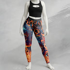 Cerberus Flame Design Halloween Vibes Legging - TH02