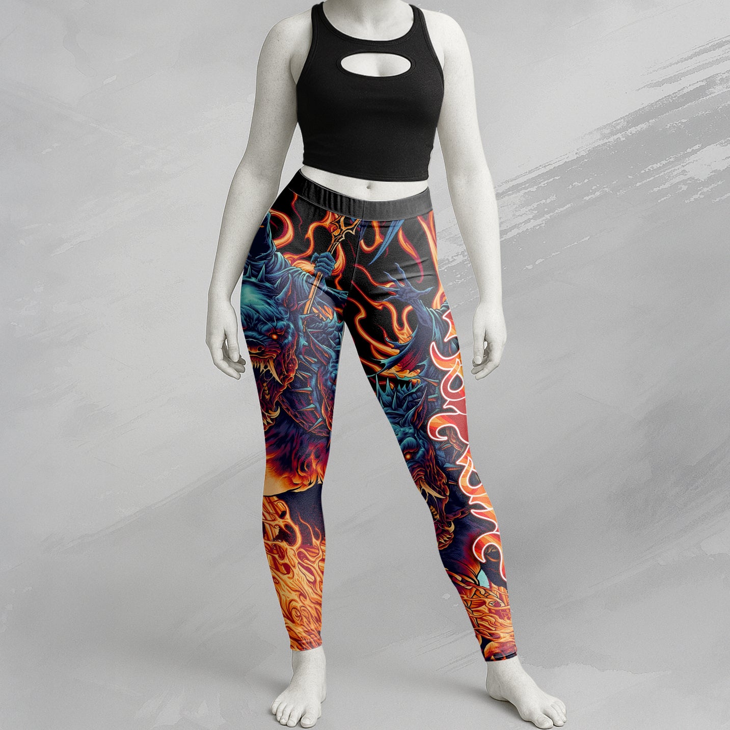 Cerberus Flame Design Halloween Vibes Legging - TH02
