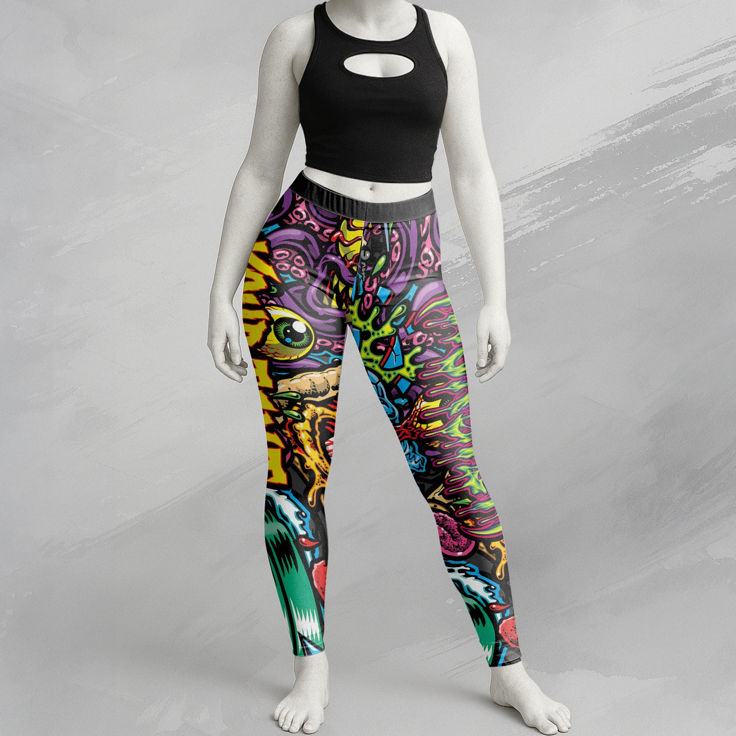 Personalised Monster Mashup Design Halloween Vibes Legging - TH02