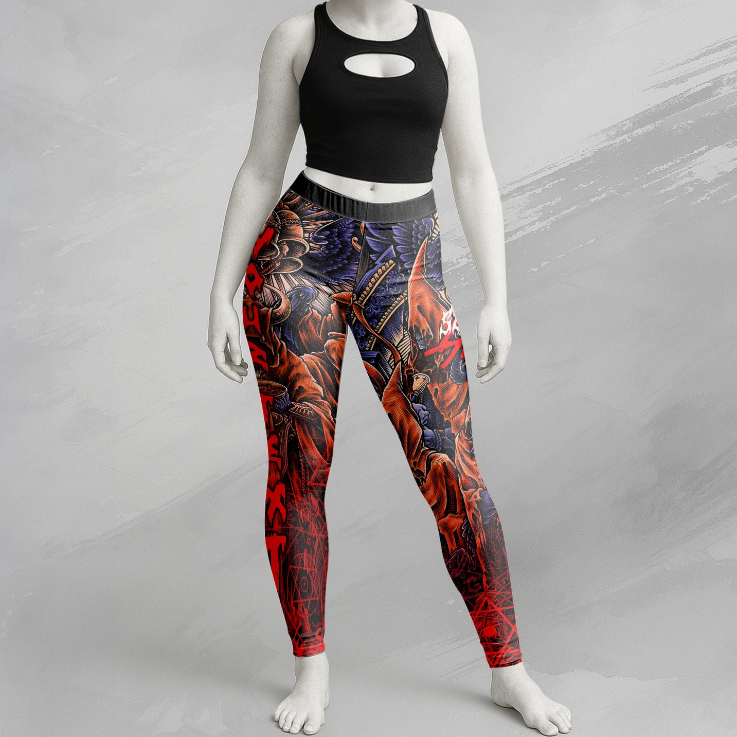 Personalised Servant Of Satan Design Halloween Vibes Legging - TH02