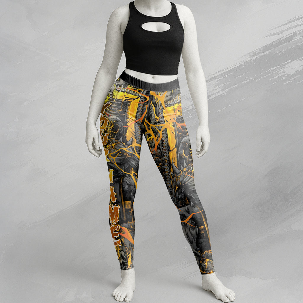 Personalised Dark Overlord Design Halloween Vibes Legging - TH02