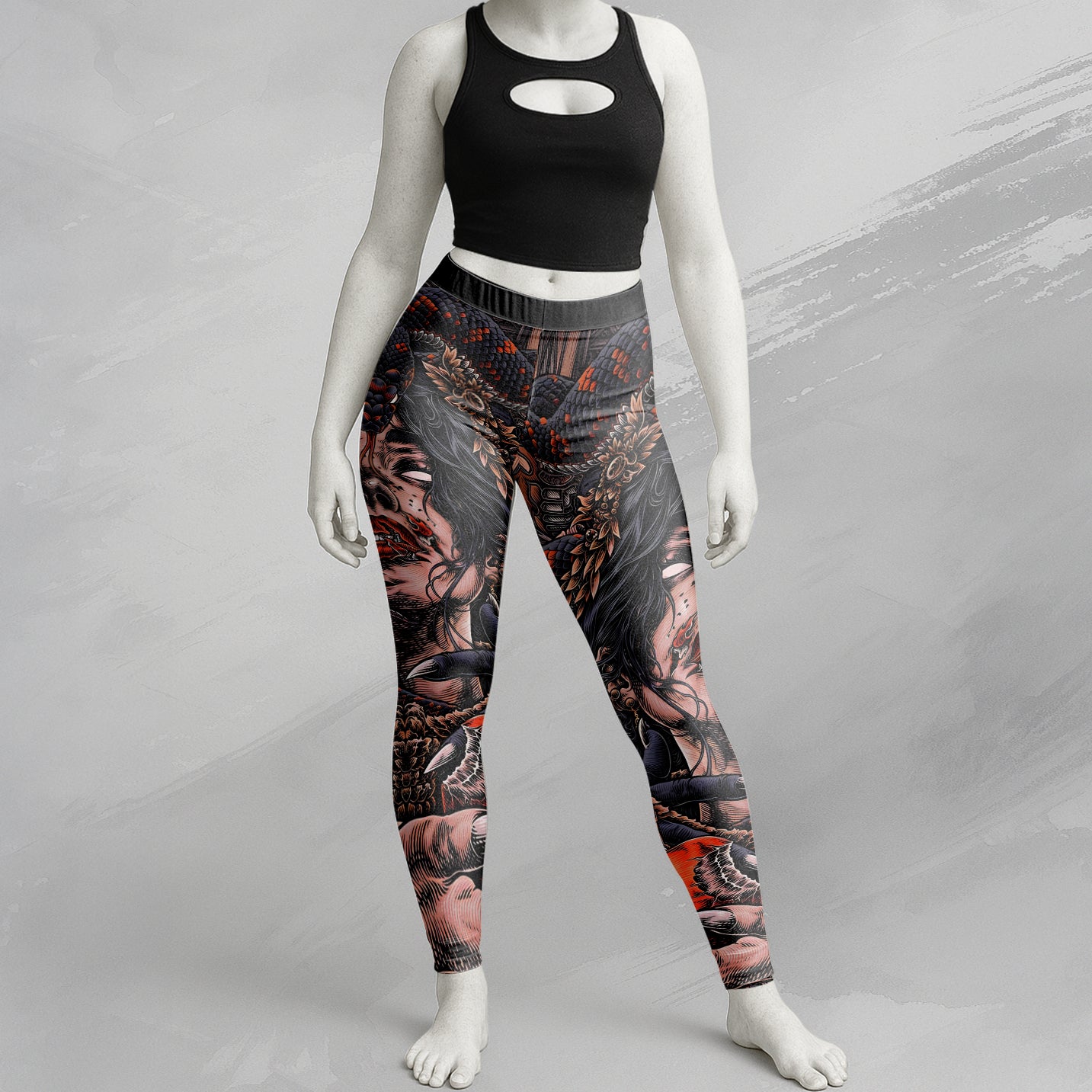 Fallen Angel Design Halloween Vibes Legging - TH02