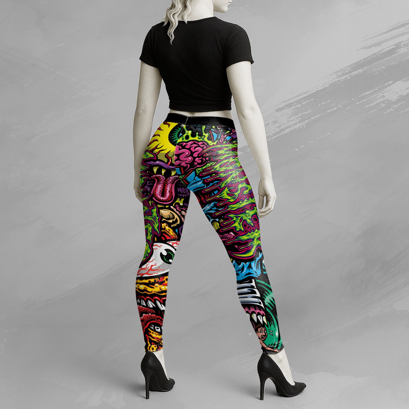 Monster Mashup Design Halloween Vibes Legging - TH02
