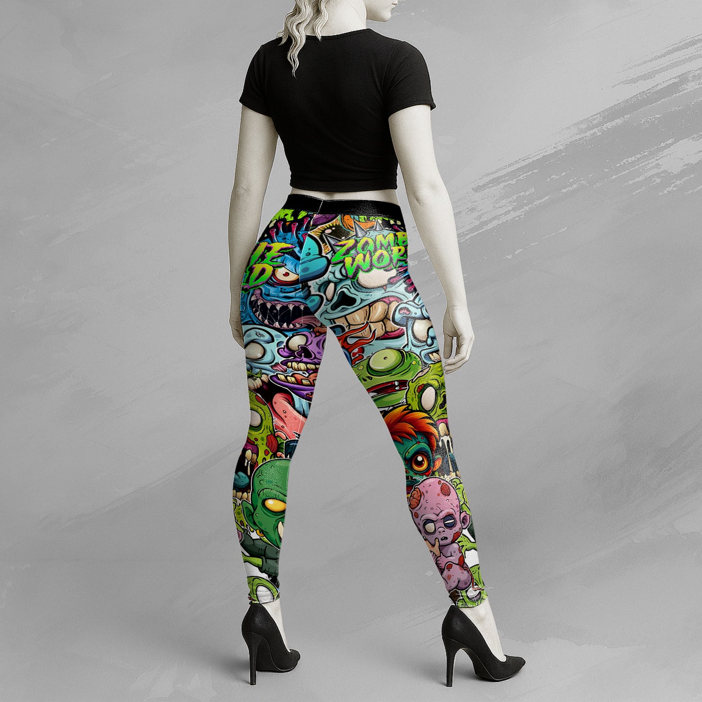 Zombie World Design Halloween Vibes Legging - TH02