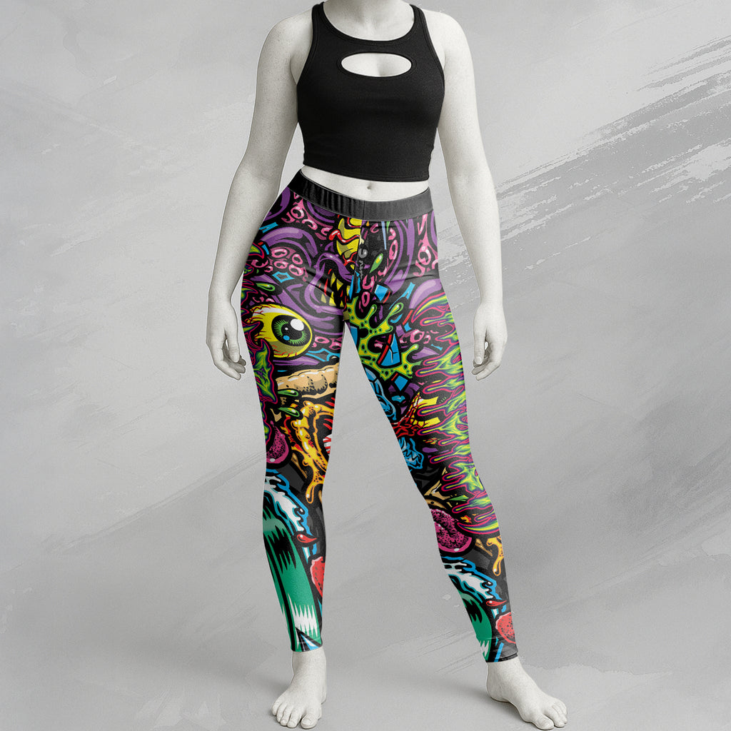 Monster Mashup Design Halloween Vibes Legging - TH02