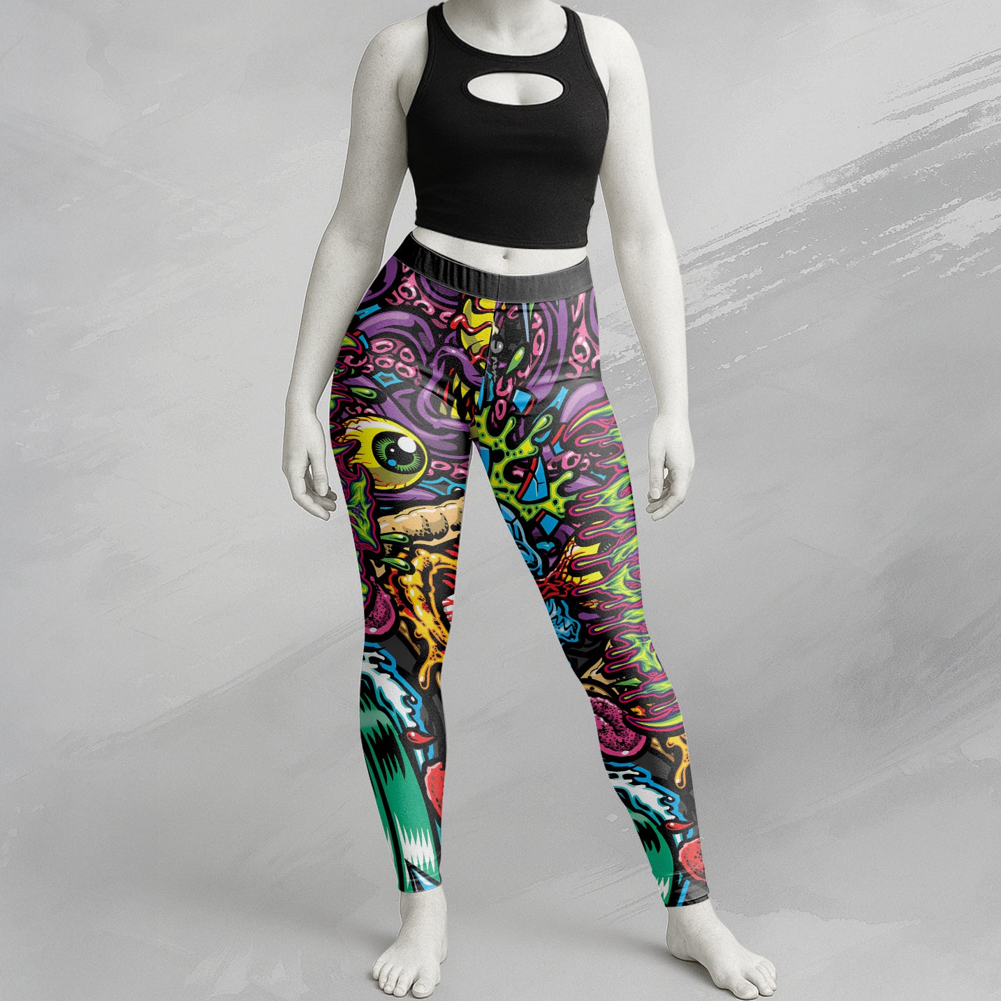 Monster Mashup Design Halloween Vibes Legging - TH02