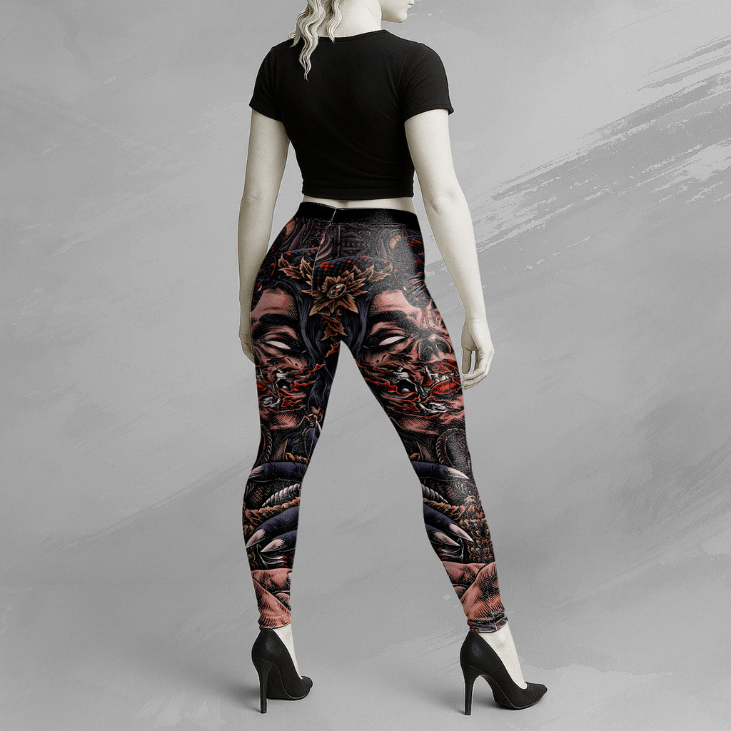 Fallen Angel Design Halloween Vibes Legging - TH02