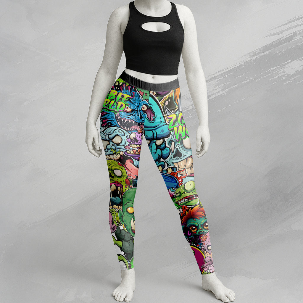 Zombie World Design Halloween Vibes Legging - TH02
