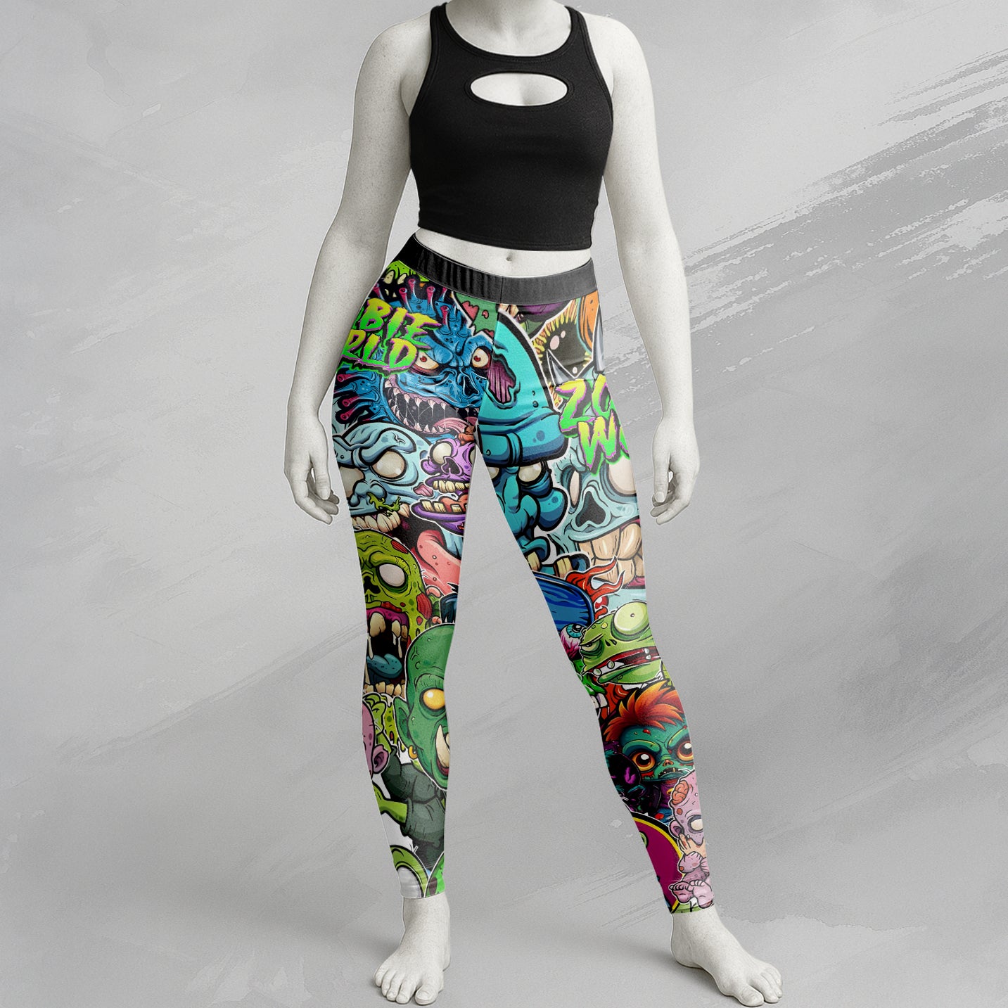 Zombie World Design Halloween Vibes Legging - TH02