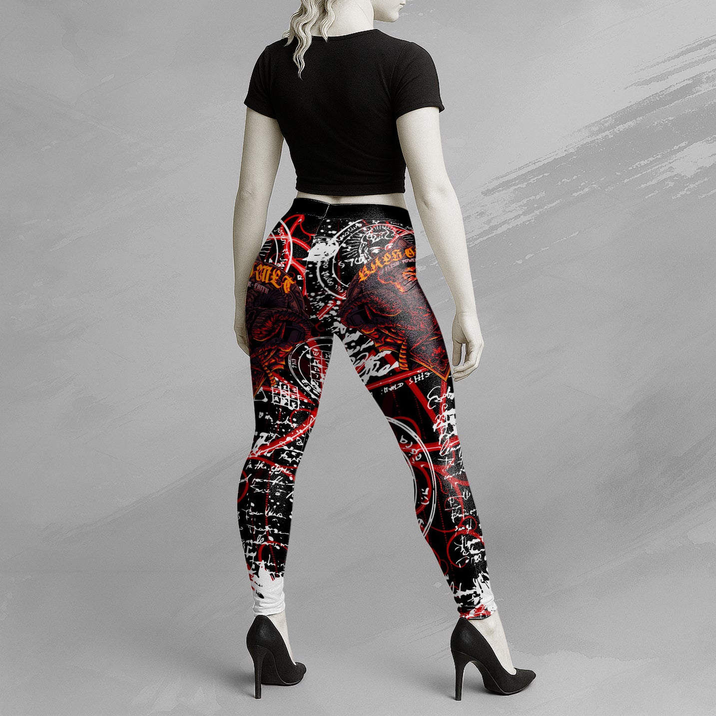 Baphomet Design Halloween Vibes Legging - TH02