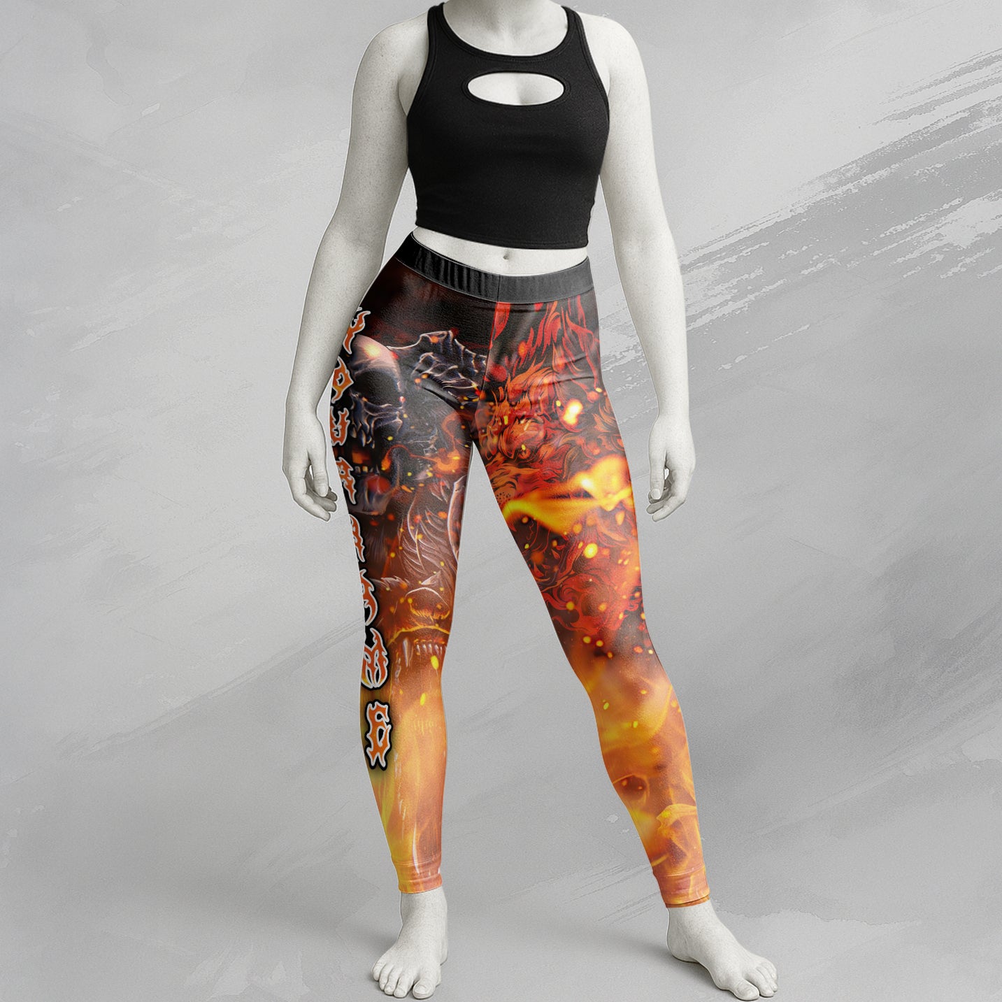 Personalised Inferno Reaper Design Halloween Vibes Legging - TH02