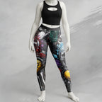 Personalised Painted Pain Design Halloween Vibes Legging - TH02