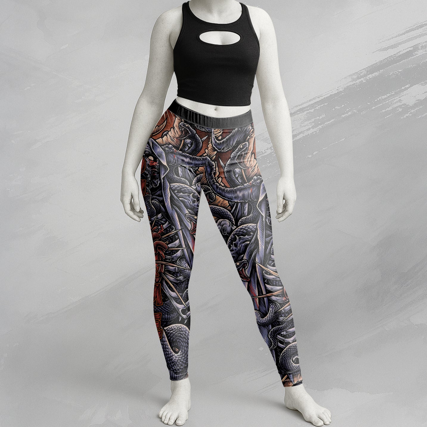 Personalised Serpent's Covenant Design Halloween Vibes Legging - TH02