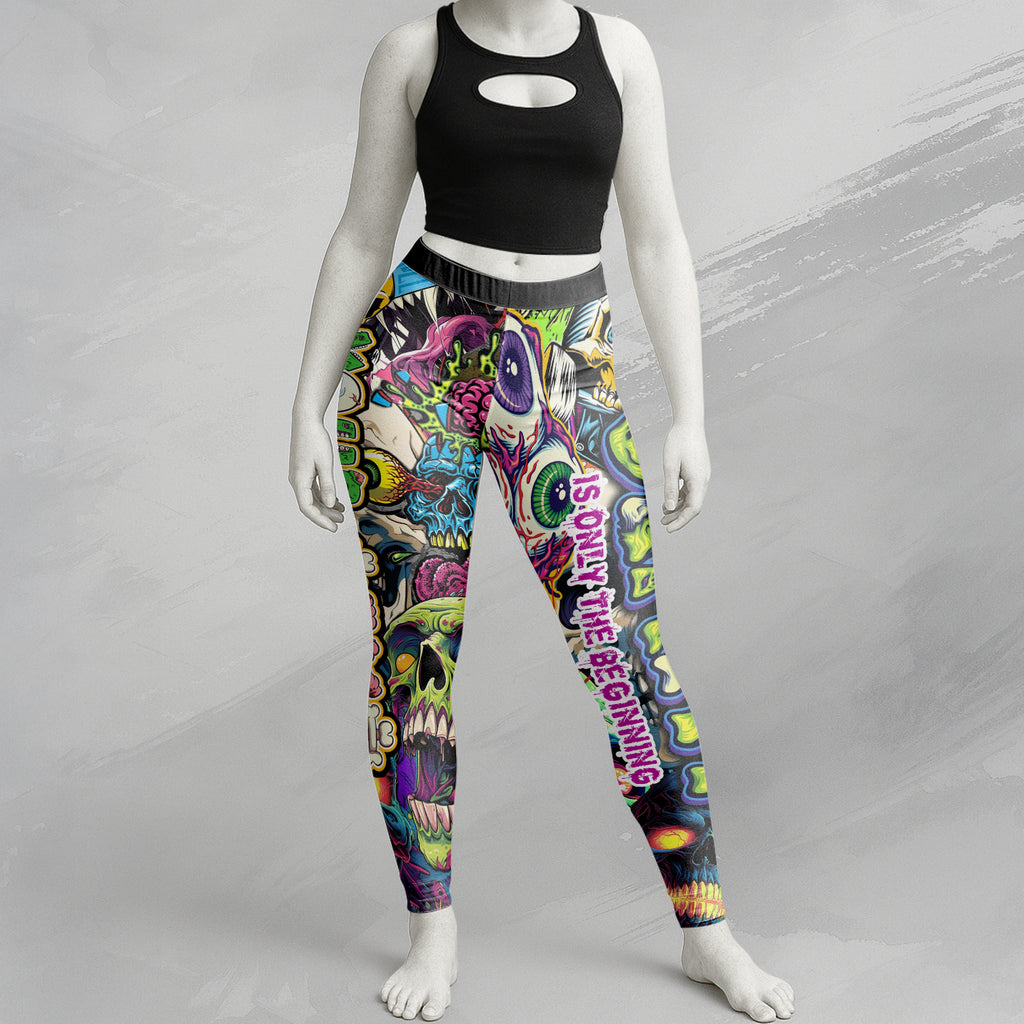 Personalised Death Is Only The Beginning Design Halloween Vibes Legging - TH02