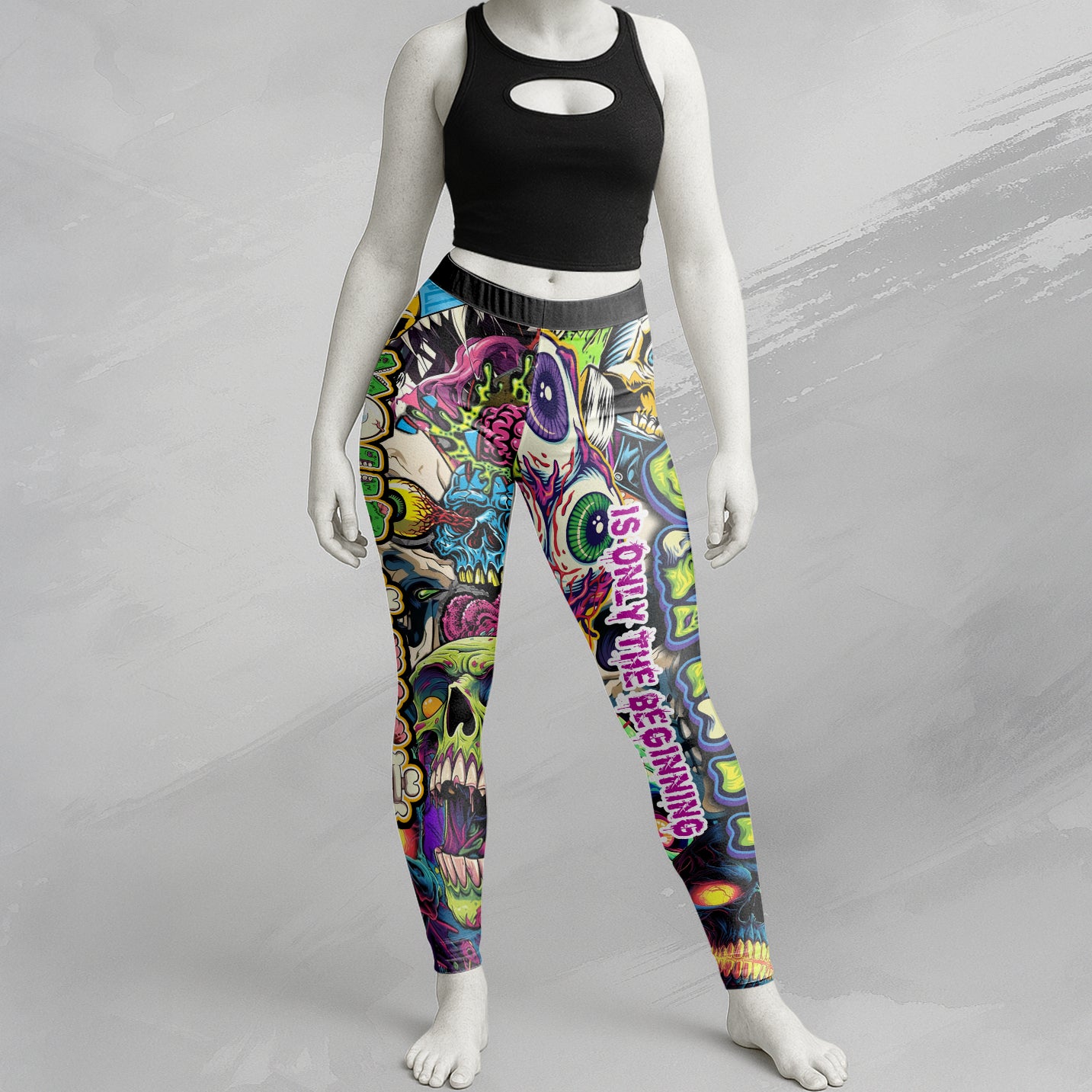 Personalised Death Is Only The Beginning Design Halloween Vibes Legging - TH02