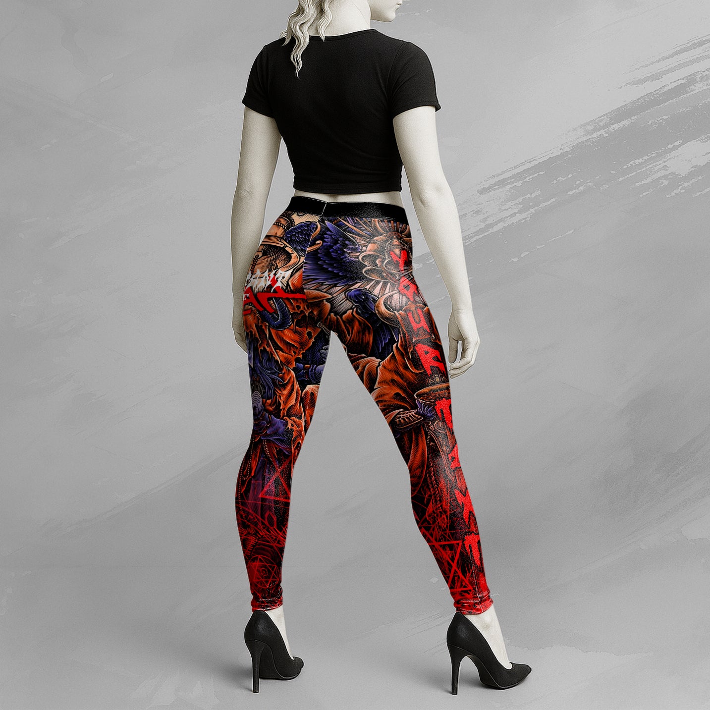 Personalised Servant Of Satan Design Halloween Vibes Legging - TH02