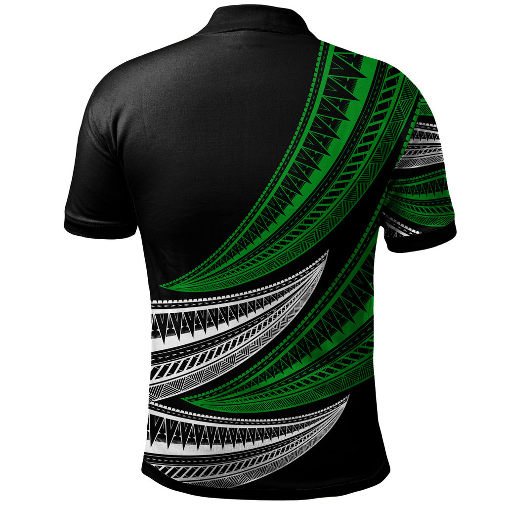 Tonga Custom Personalised Polo Shirt - Wave Pattern Alternating - AL01