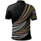 Tonga Custom Personalised Polo Shirt - Wave Pattern Alternating - AL01