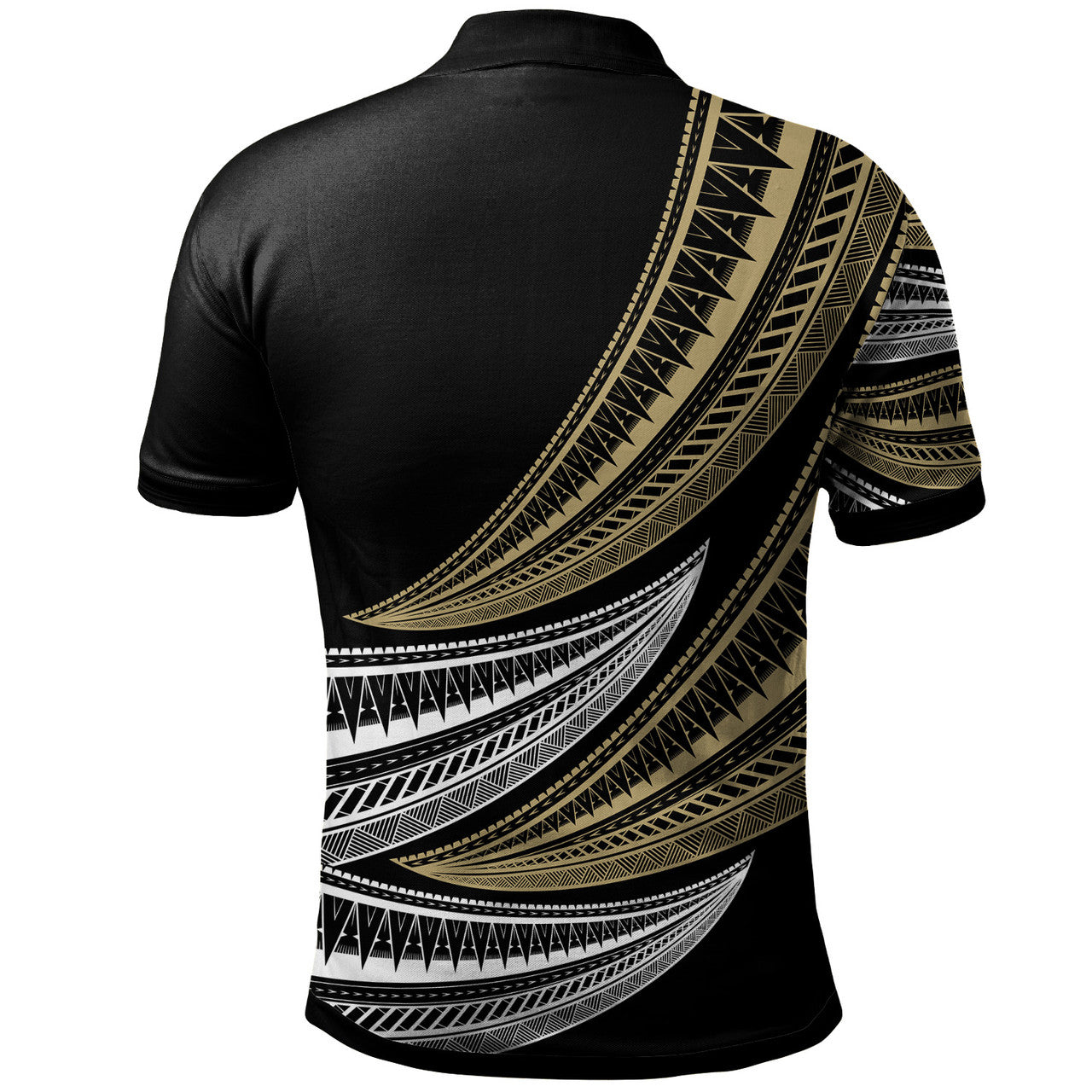 Tonga Custom Personalised Polo Shirt - Wave Pattern Alternating - AL01