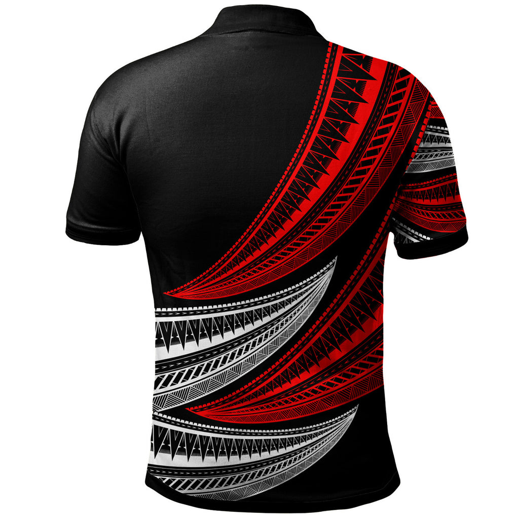 Tonga Custom Personalised Polo Shirt - Wave Pattern Alternating - AL01