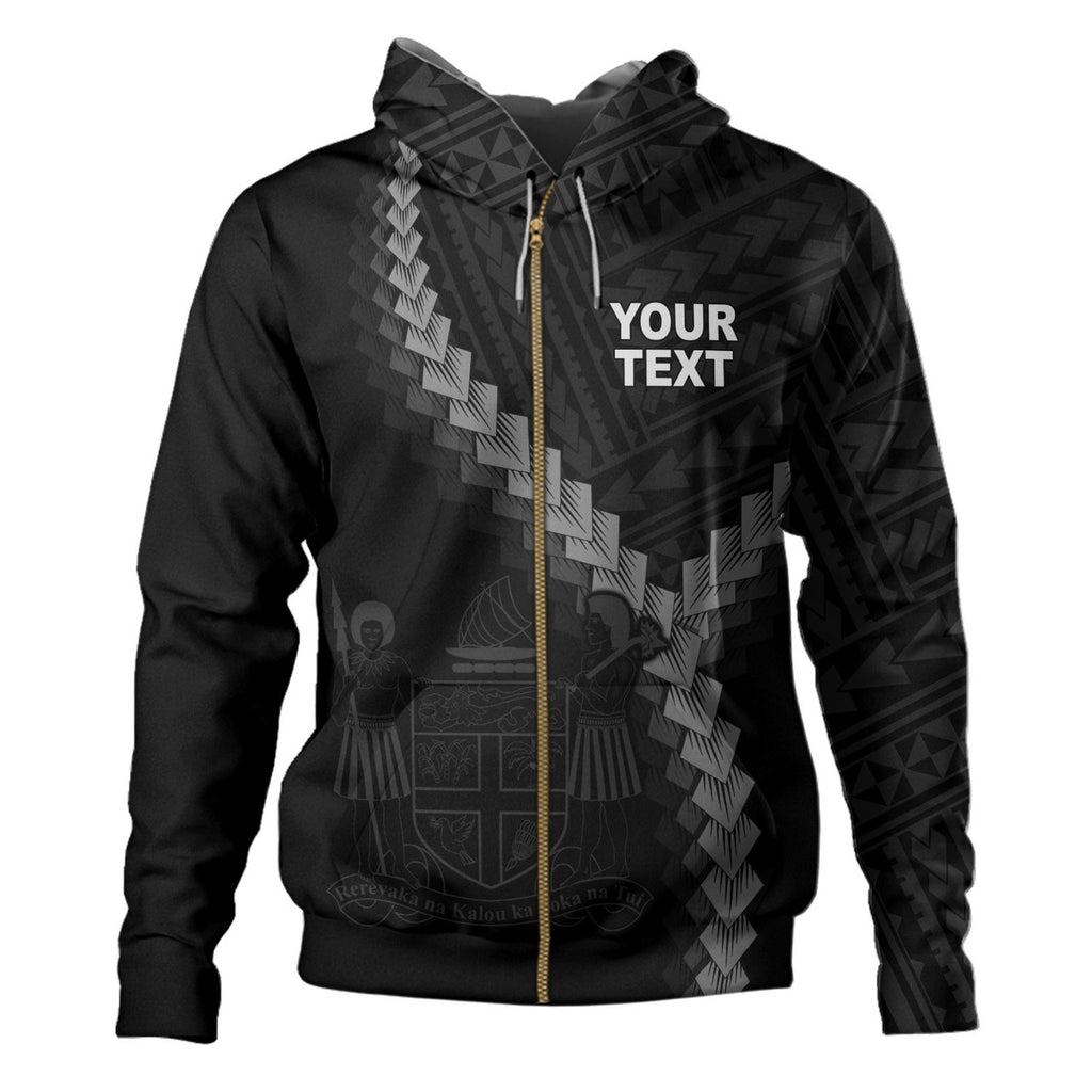 Personalised - Fiji Coat Of Arm Polynesian Tattoo Style Hoodie Unisex