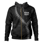 Personalised - Fiji Coat Of Arm Polynesian Tattoo Style Hoodie Unisex