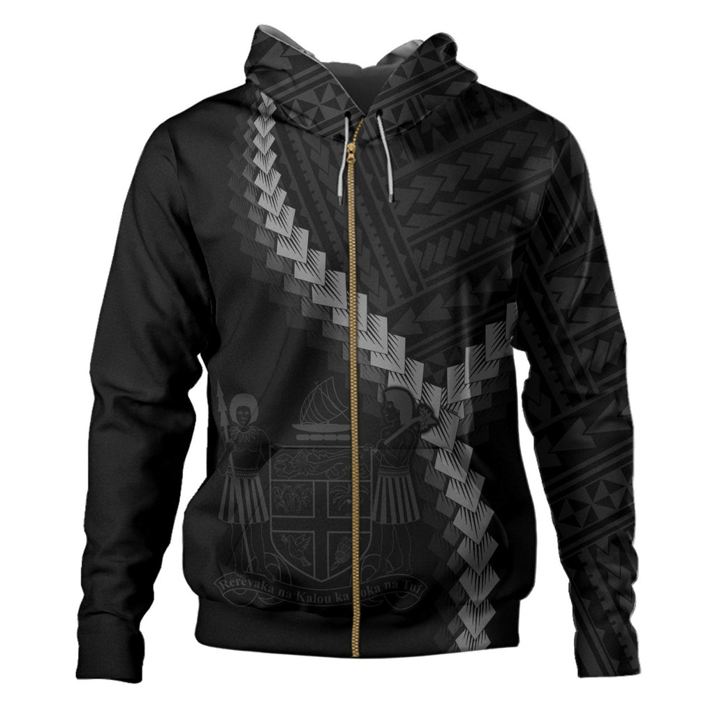 Fiji Coat Of Arm Polynesian Tattoo Style Hoodie Unisex