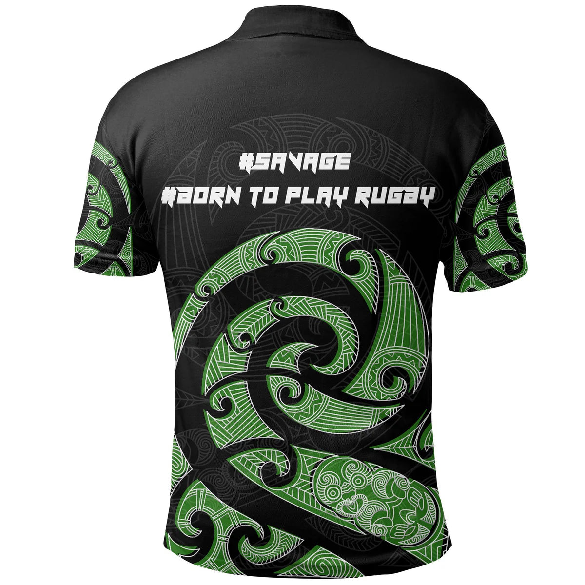 New Zealand Maori Kirituhi Rugby Tattoo Polo Shirt Unisex