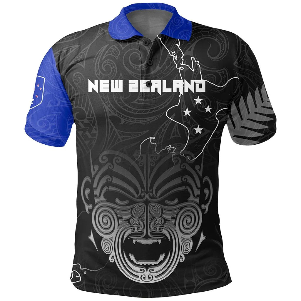 New Zealand Maori Ta Moko Rugby Tattoo Polo Shirt Unisex