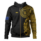 Personalised - New Zealand Half Sleeve Gold Tattoo With Seal Black HoodiebFor Men/Women