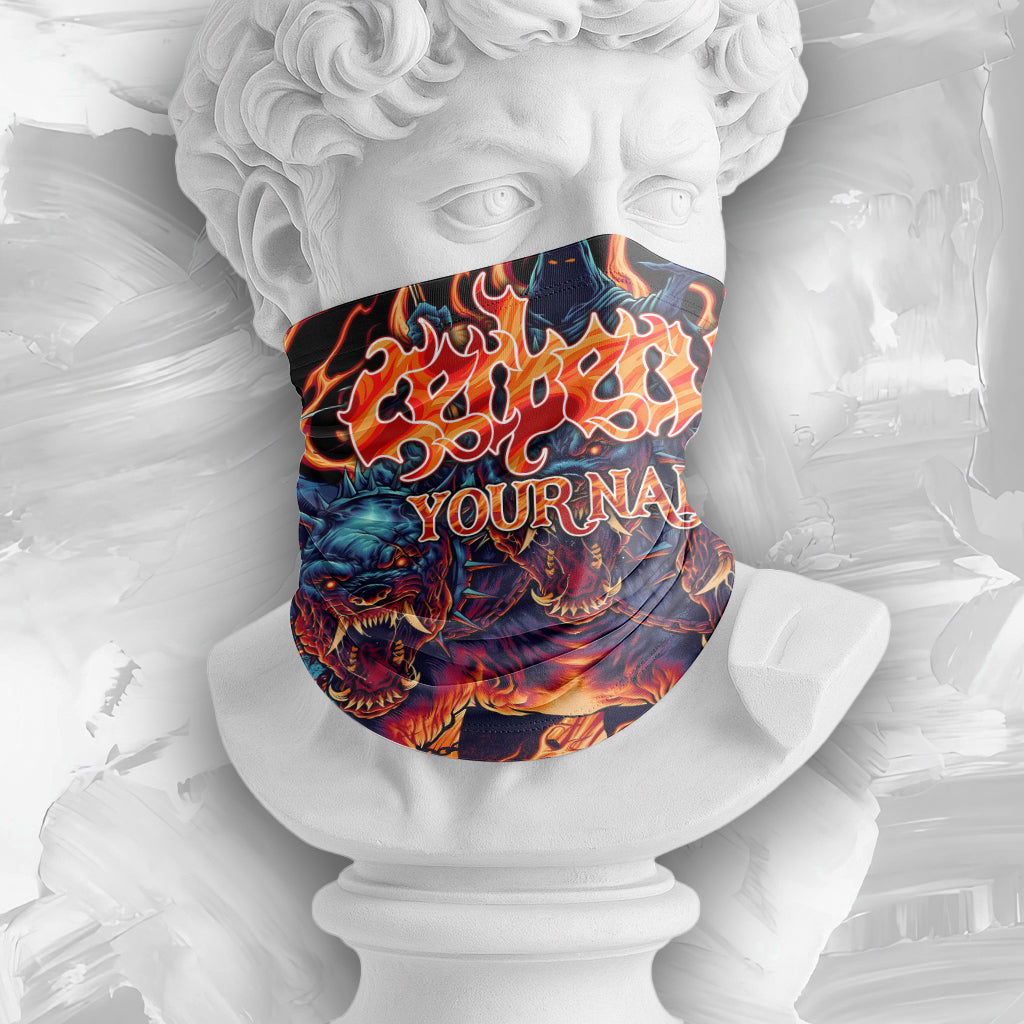 Personalised Cerberus Flame Design Halloween Vibes Bandana - TH02