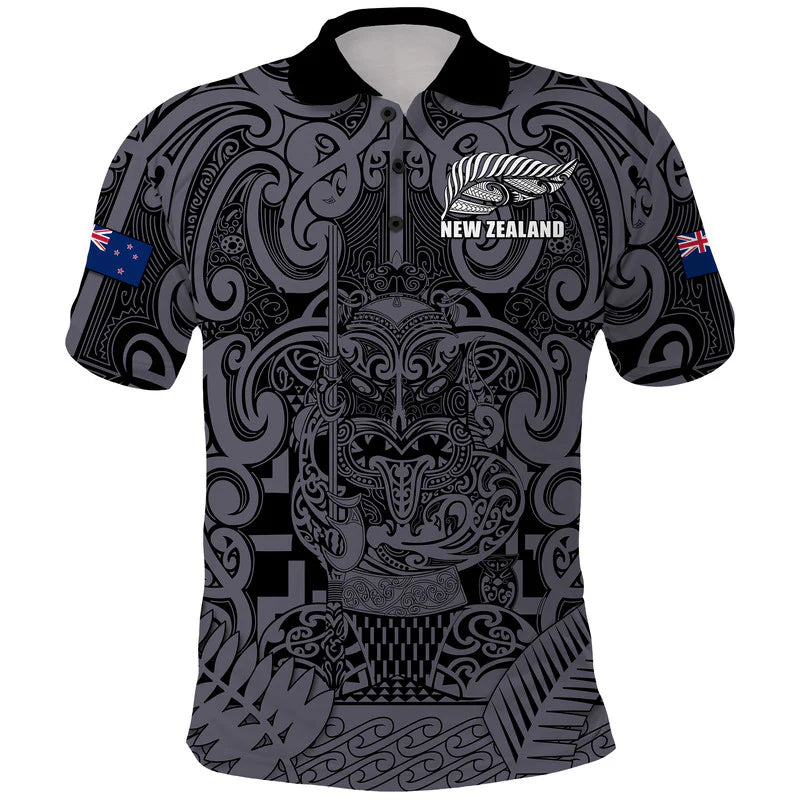 New Zealand Taiaha Maori Tattoo Polo Shirt Unisex