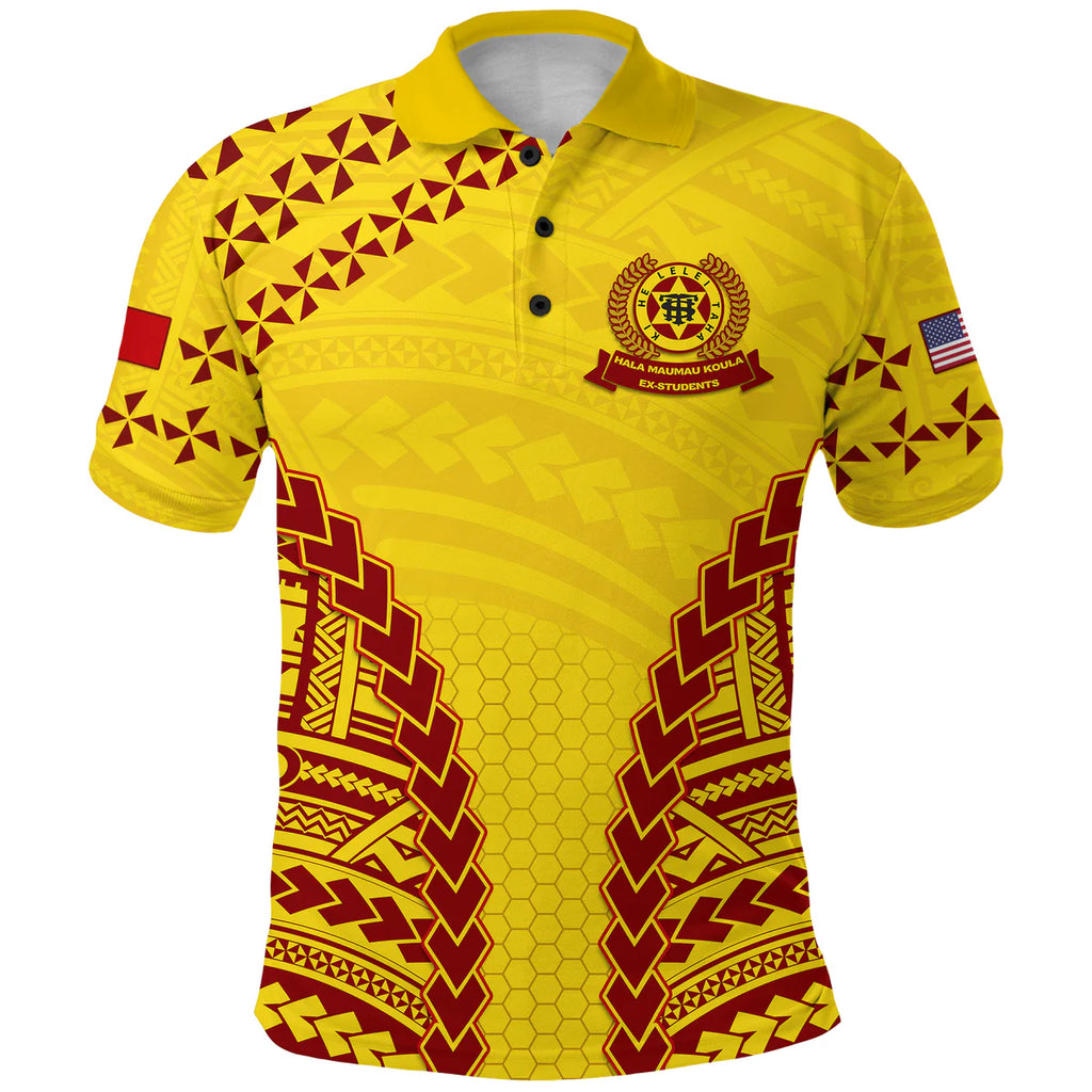 Personalised - Tonga High School With Polynesian Pattern Polo Shirt