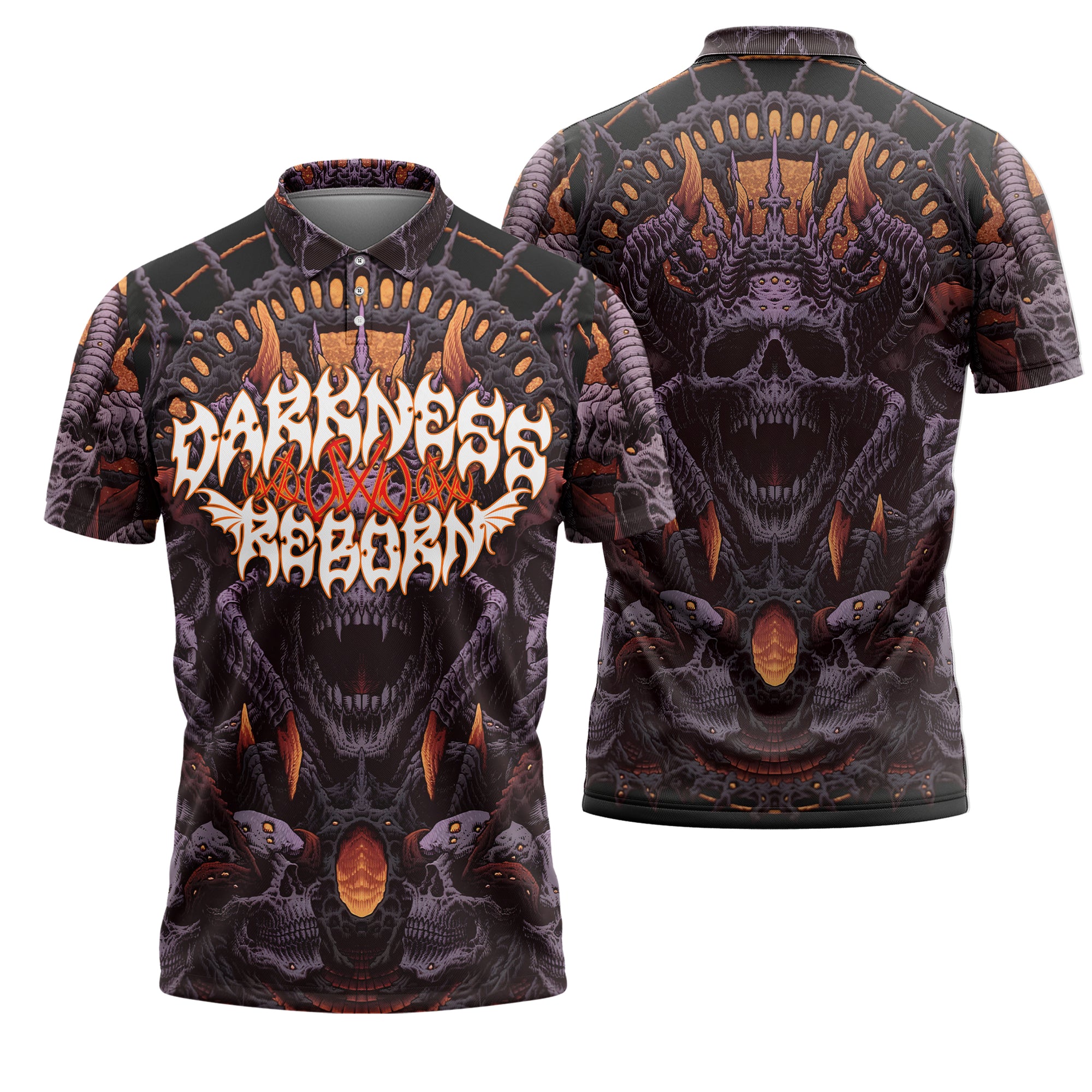 Darkness Reborn Design Halloween Vibes Polo Shirt - TH02