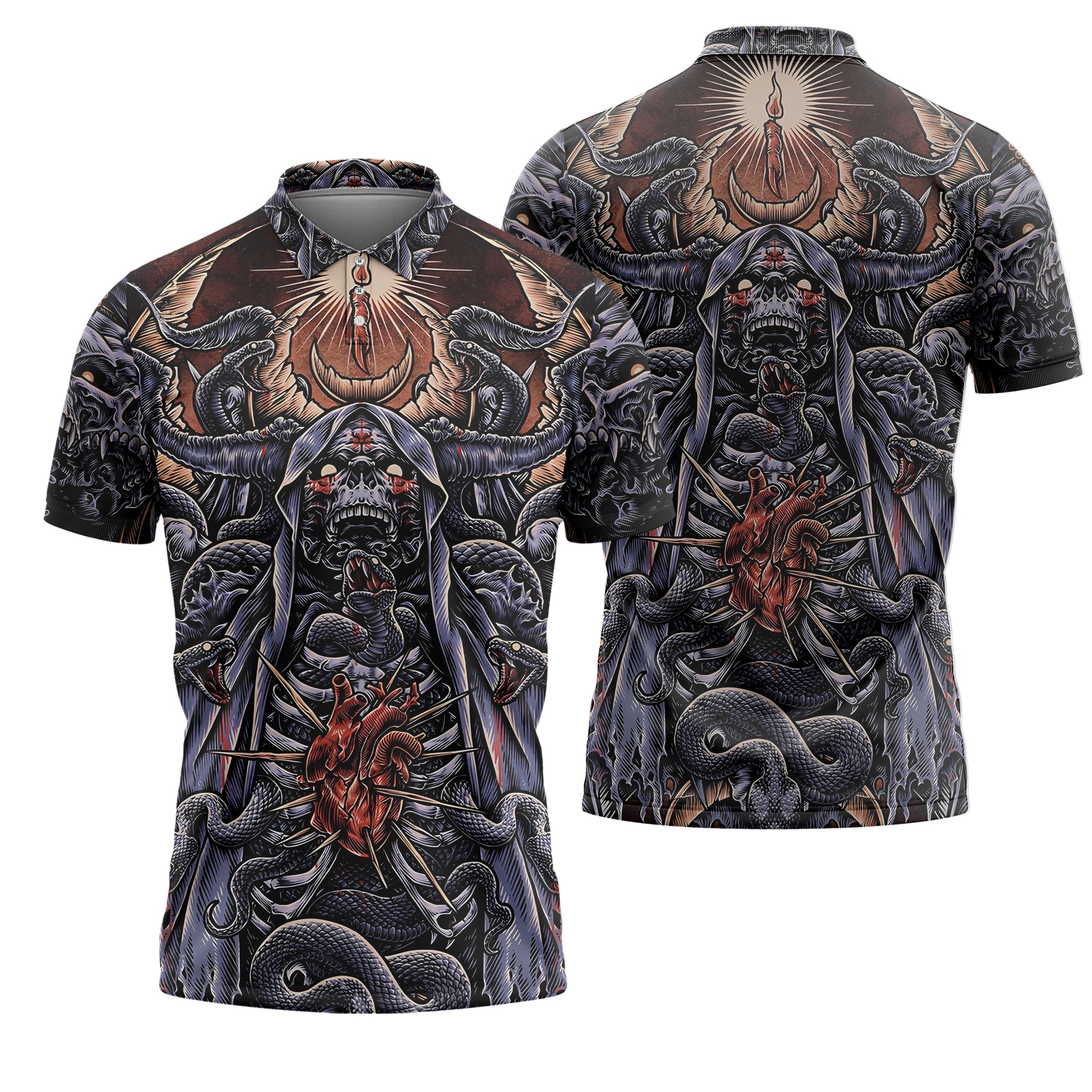 Serpent's Covenant Design Halloween Vibes Polo Shirt - TH02