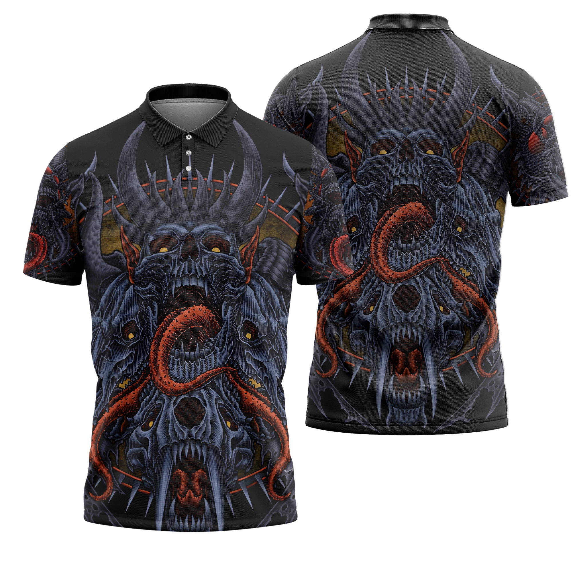 Monster Origin Design Halloween Vibes Polo Shirt - TH02