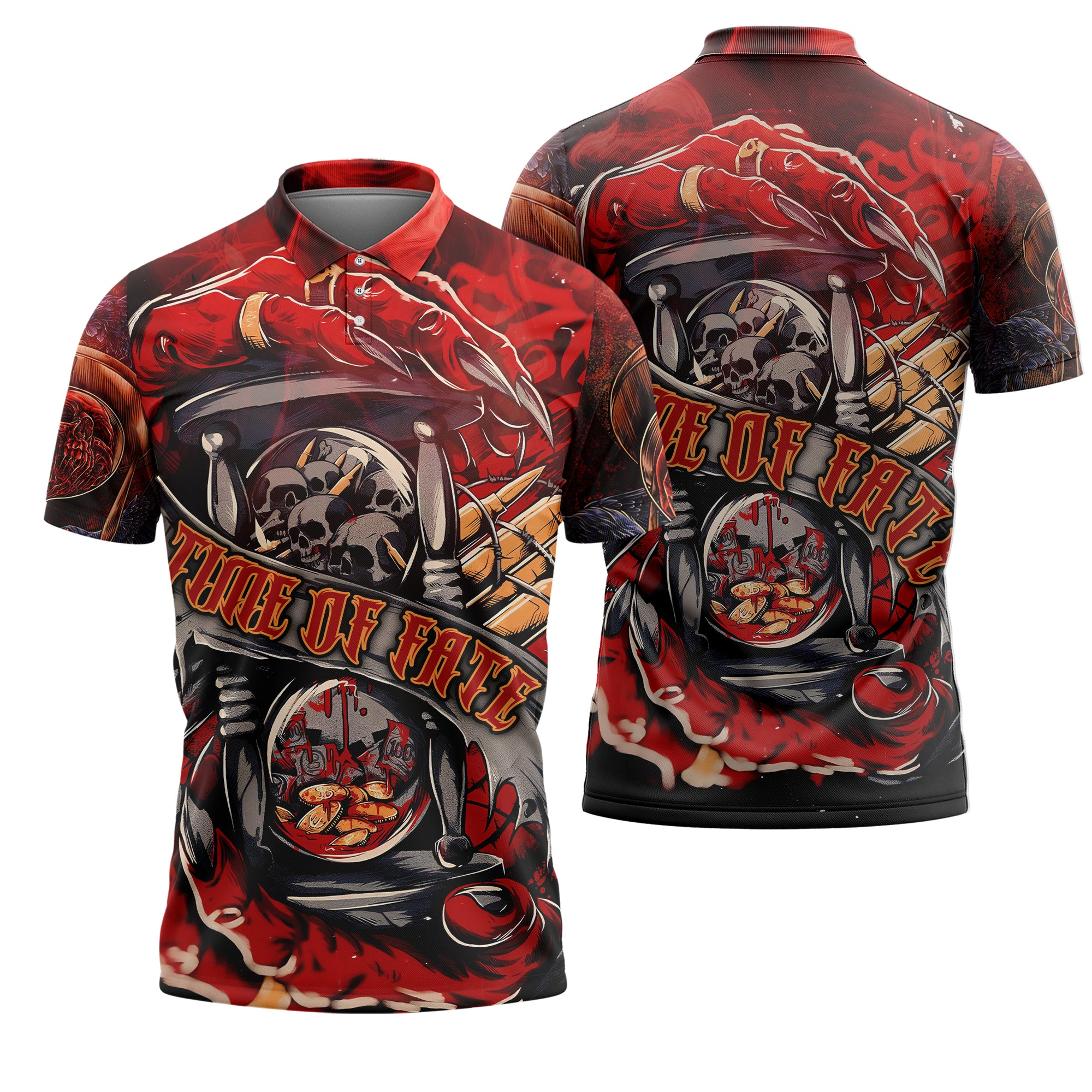 Time Of Fate Design Halloween Vibes Polo Shirt - TH02