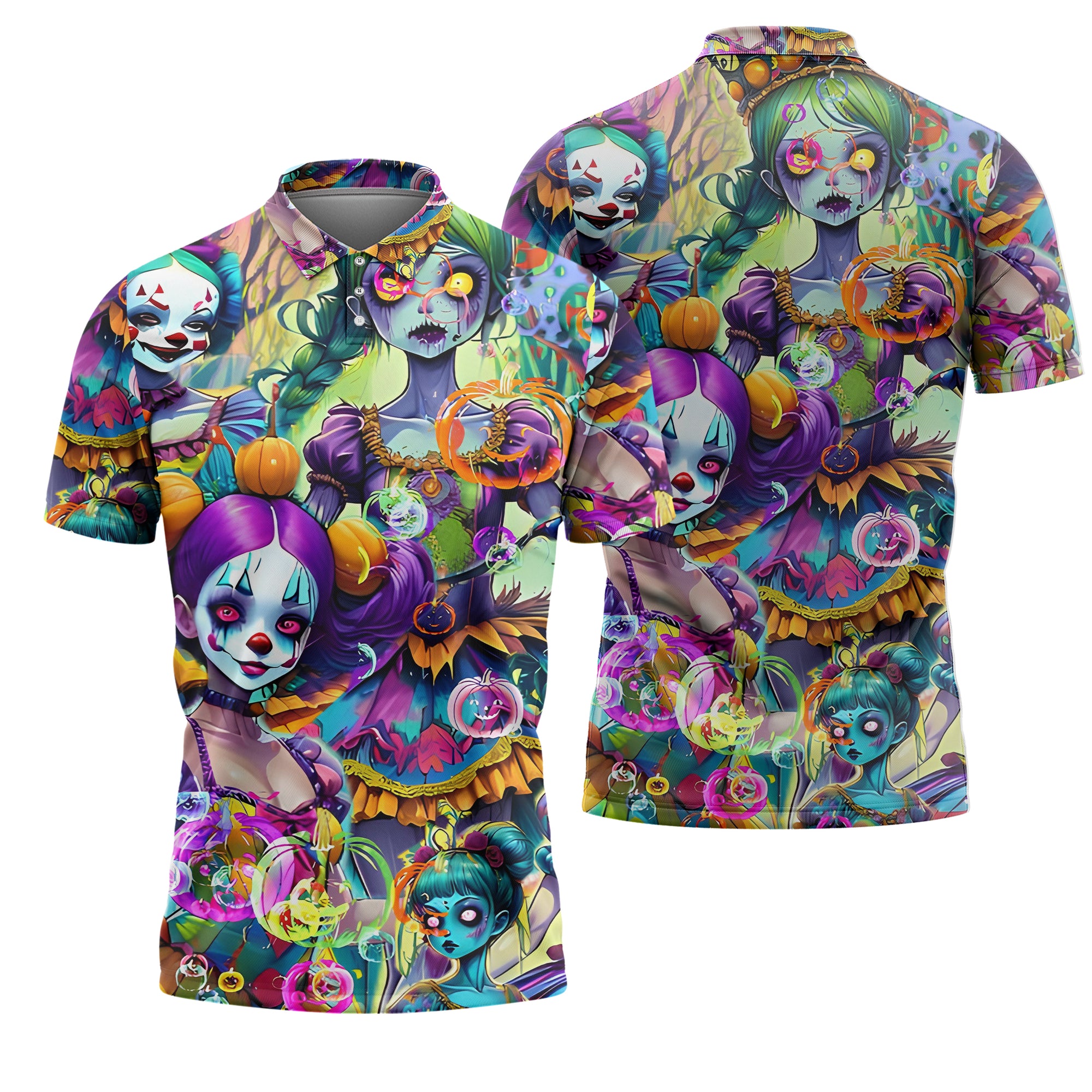 Doll Soul Design Halloween Vibes Polo Shirt - TH02
