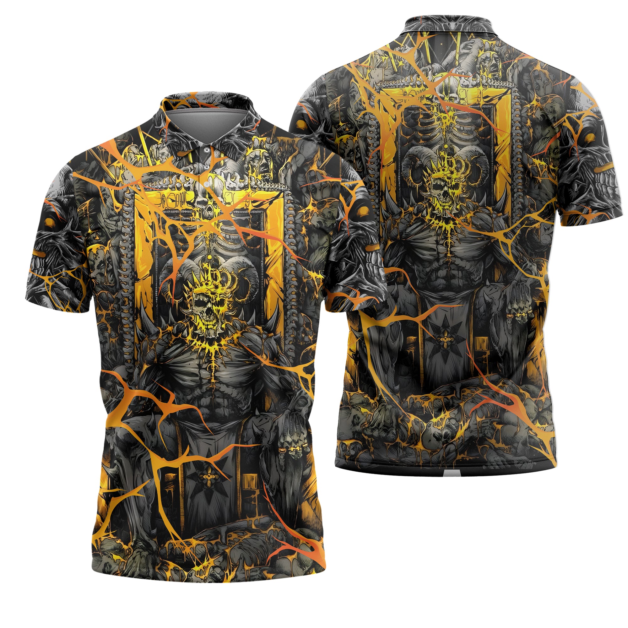 Dark Overlord Design Halloween Vibes Polo Shirt - TH02