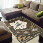 Polynesian Turtle Retro Style Area Rug Area Rug