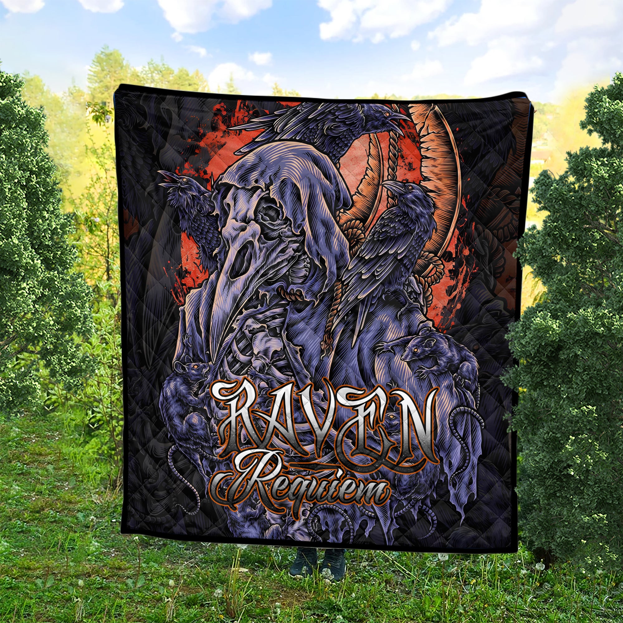 Raven Requiem Design Halloween Vibes Premium Quilt - TH02