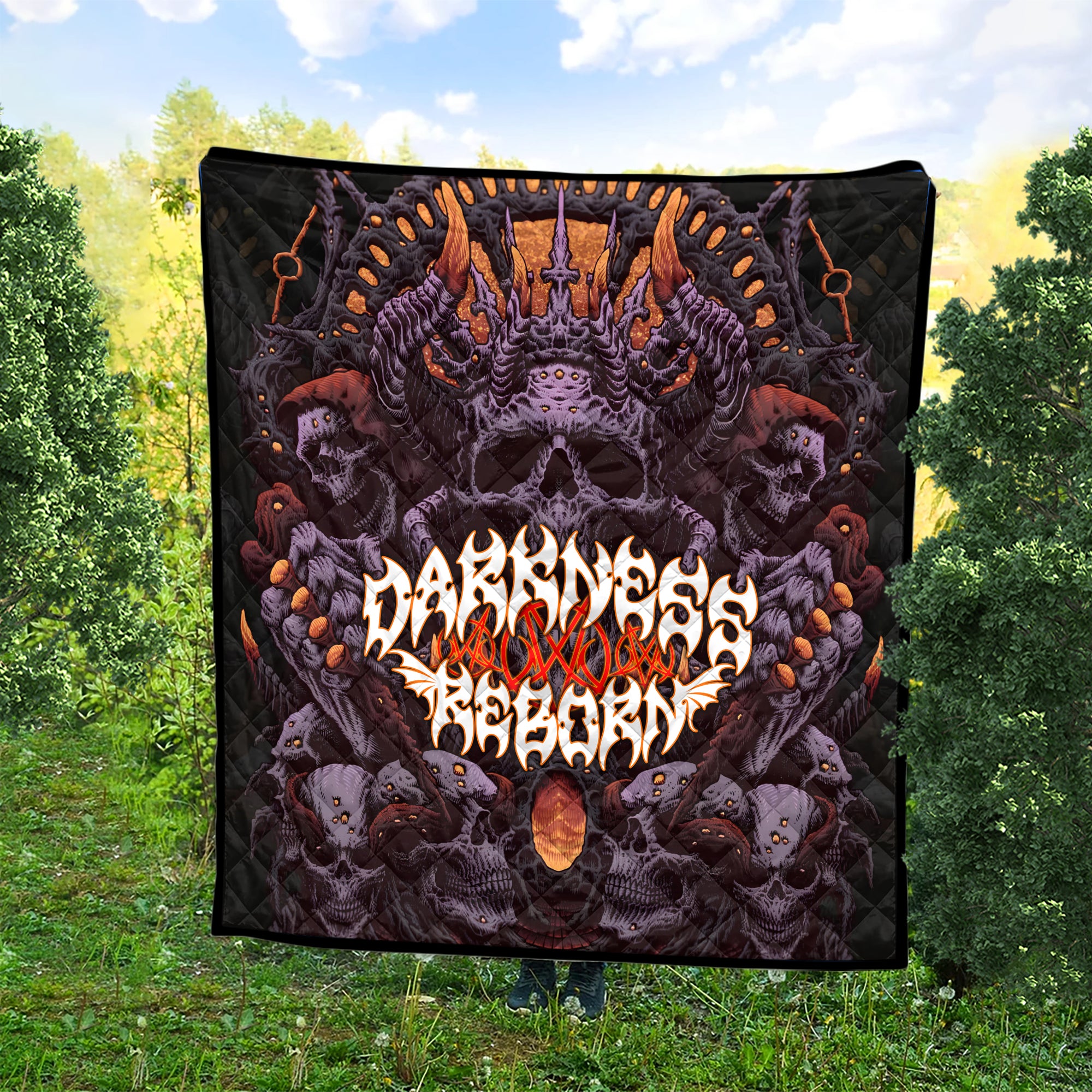 Darkness Reborn Design Halloween Vibes Premium Quilt - TH02