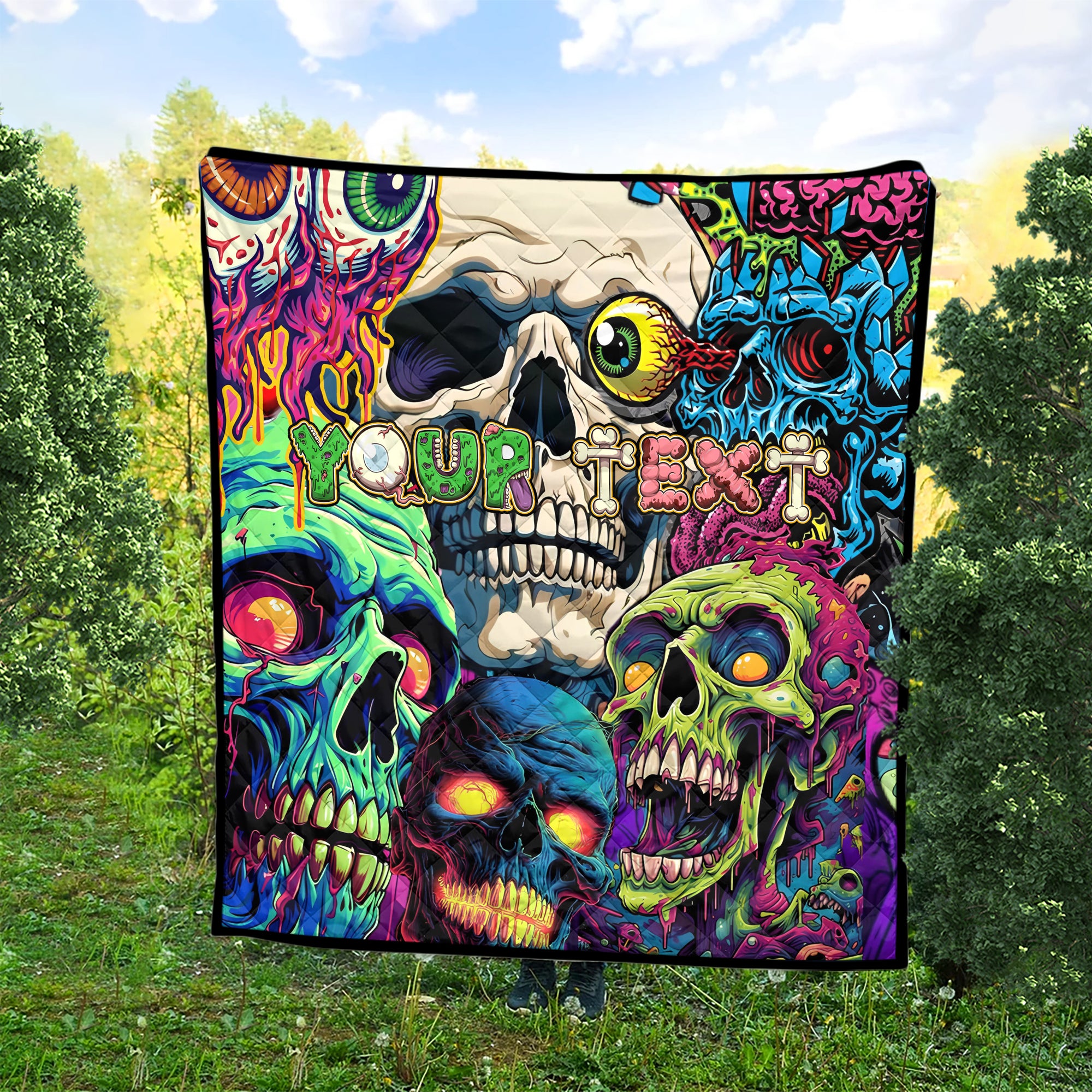 Personalised Death Is Only The Beginning Design Halloween Vibes Premium Quilt - TH02