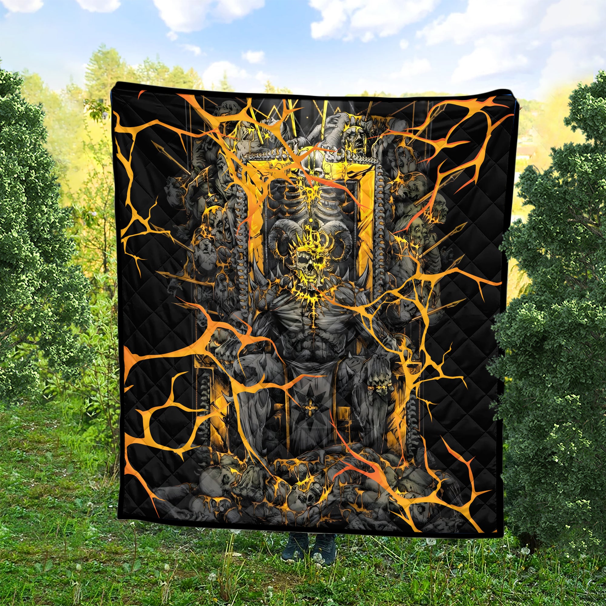 Dark Overlord Design Halloween Vibes Premium Quilt - TH02