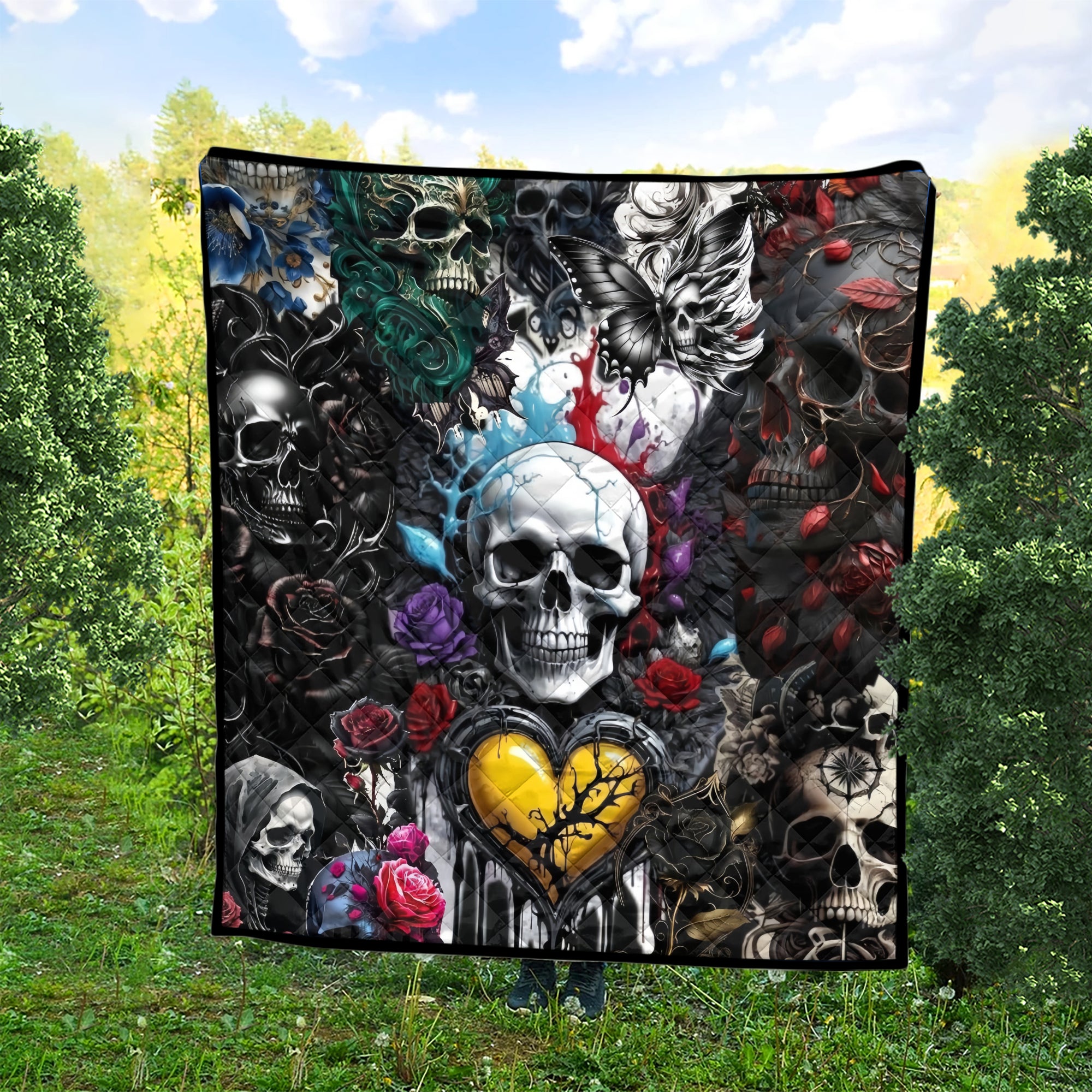 Painted Pain Design Halloween Vibes Premium Quilt - TH02