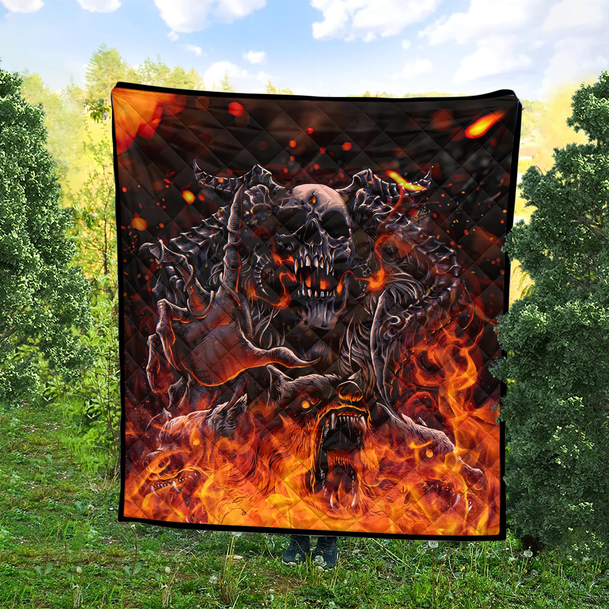 Inferno Reaper Design Halloween Vibes Premium Quilt - TH02