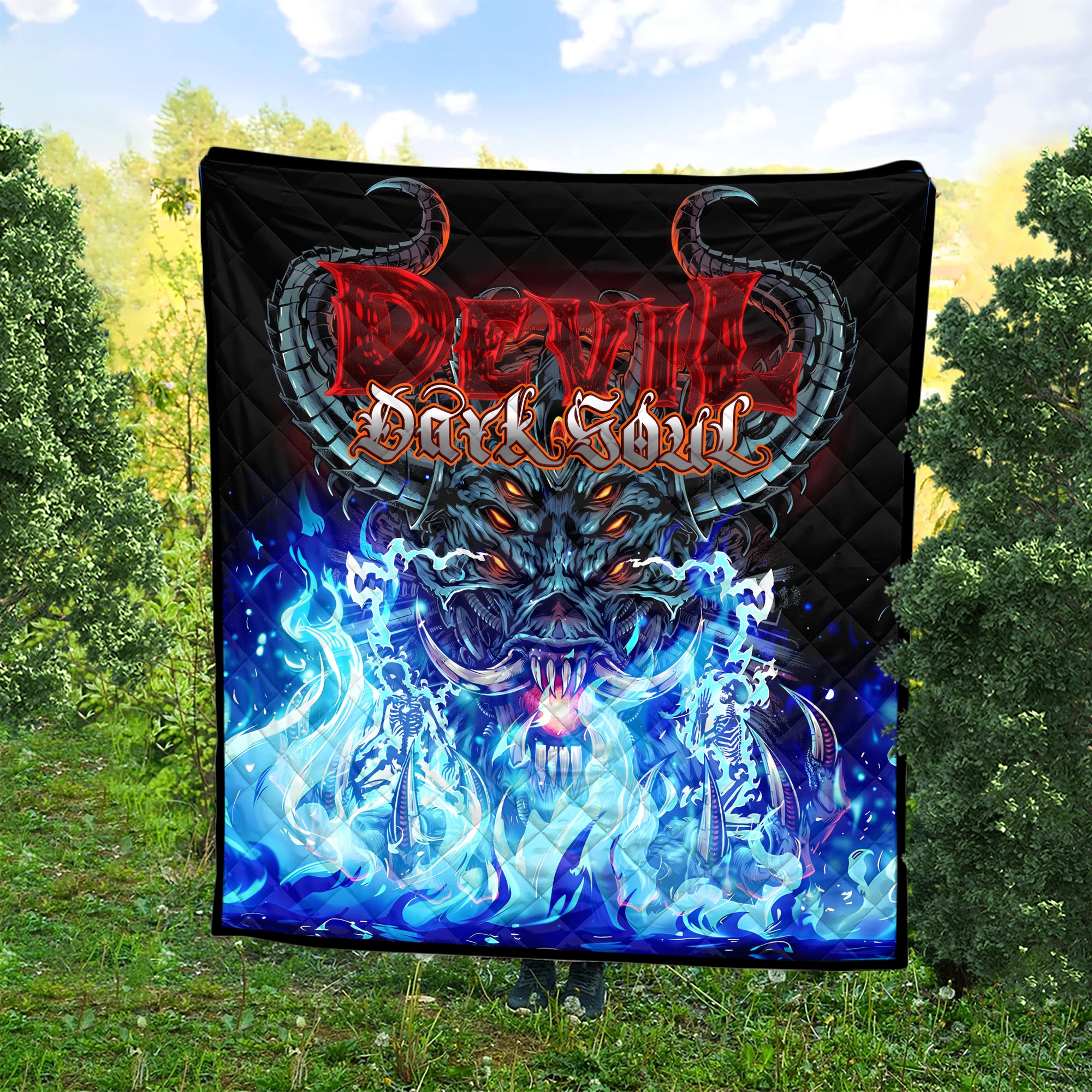 Devil Dark Soul Design Halloween Vibes Premium Quilt - TH02